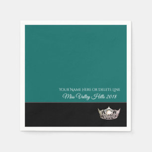 Serviette En Papier Napkins en papier peint en argent Miss America