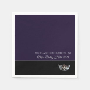 Serviette En Papier Napkins en papier peint en argent Miss America