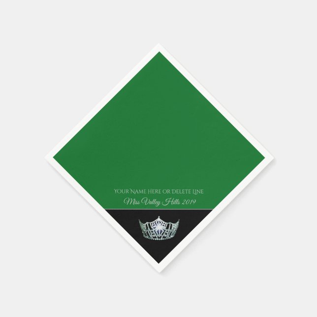 Serviette En Papier Napkins en papier peint en argent Miss America (Coin)