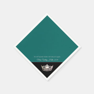 Serviette En Papier Napkins en papier peint en argent Miss America