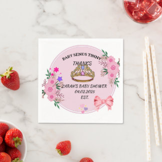 Serviette En Papier NAPKINS FLORAUX ROSE baby shower