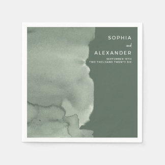 Serviette En Papier Napkins for a Modern Wedding. 