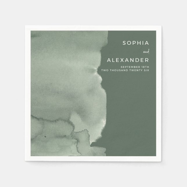 Serviette En Papier Napkins for a Modern Wedding.  (Devant)