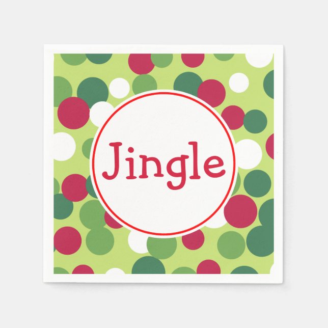 Serviette En Papier Napkins Jingle Christmas (Devant)