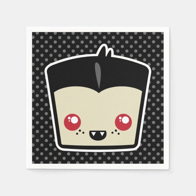 Serviette En Papier Napkins Kawaii Dracula (Devant)