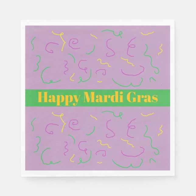 Serviette En Papier Napkins Mardi Gras (Devant)
