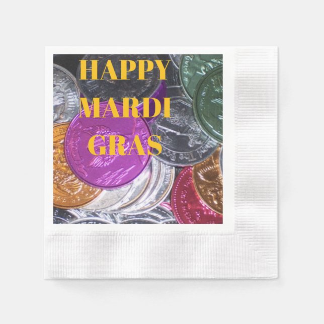 Serviette En Papier Napkins Mardi Gras (Devant)