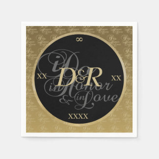 Serviette En Papier Napkins mariage Monogramme