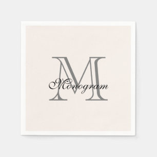 Serviette En Papier Napkins Monogramme