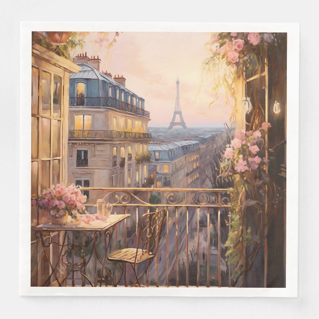 Serviette En Papier Napkins Papier Paris (Devant)