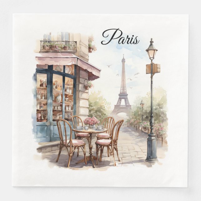 Serviette En Papier Napkins Papier Paris (Devant)