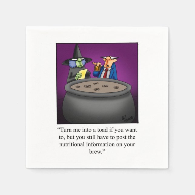 Serviette En Papier Napkins pour la fête de l'Humour d'Halloween (Devant)