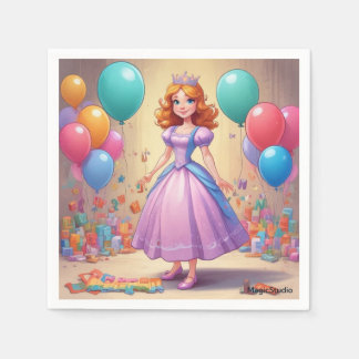 Serviette En Papier Napkins Princess Party