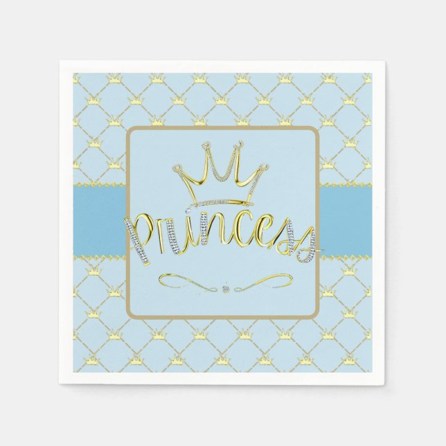 Serviette En Papier Napkins Princess Party (Devant)