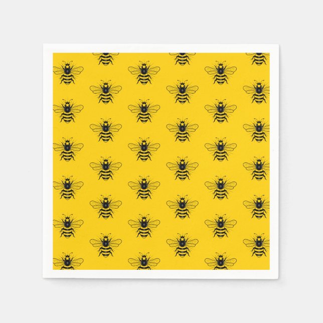 Serviette En Papier Napkins Queen Bee Motif Party (Devant)