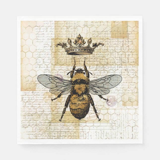 Serviette En Papier Napkins Royal Bee (Devant)