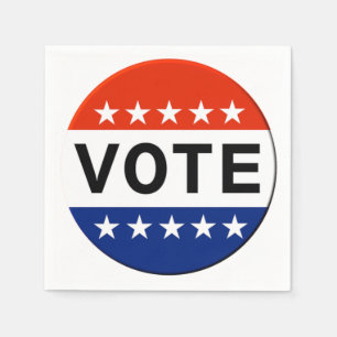 Serviette En Papier Napkins Vote Party