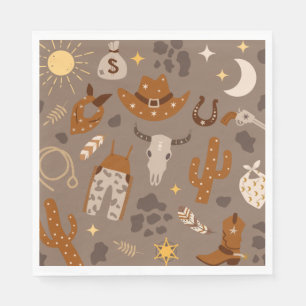 Serviette En Papier Napkins Western Party   Cowboy Party Napkins