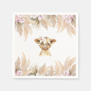 Serviette En Papier Naples à vaches florales Highland