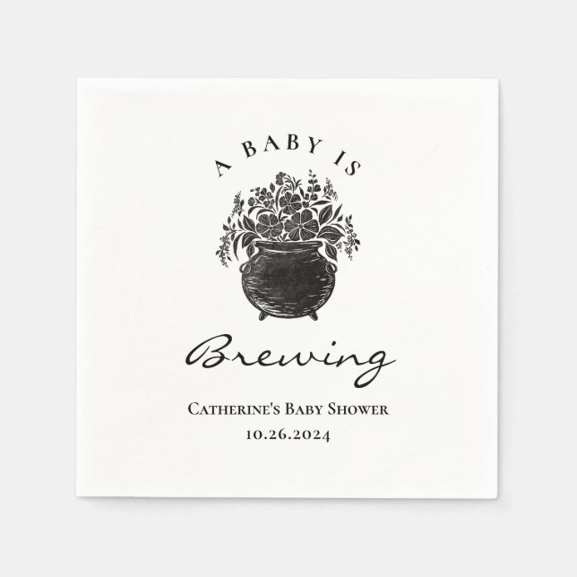 Serviette En Papier Naples Baby showers d'Halloween (Devant)