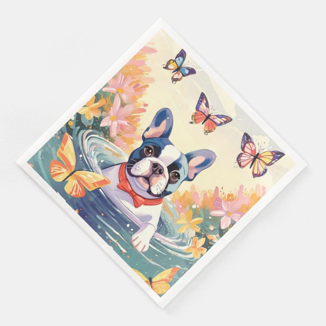 Serviette En Papier Naples Bulldog (Coin)