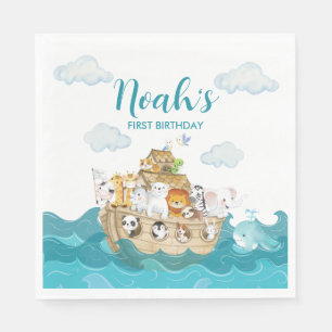 Serviette En Papier Naples d'anniversaire de Noah's Ark