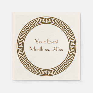 Serviette En Papier Naples de conception de clé grecque