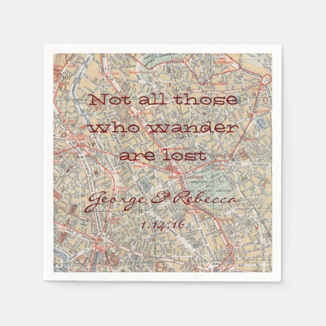 Serviette En Papier Naples de la partie de voyage (Devant)