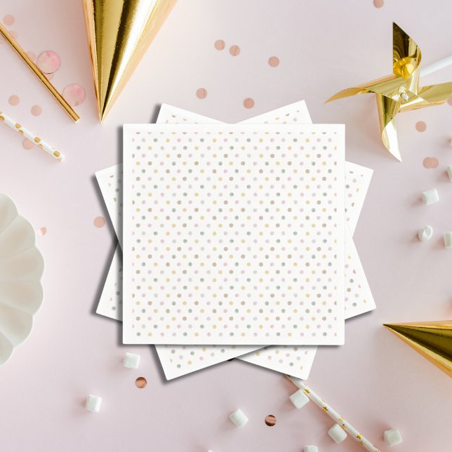 Serviette En Papier Naples de la partie Polkadot moderne (Créateur téléchargé)
