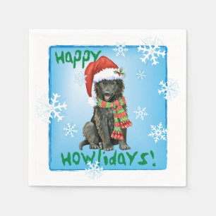 Serviette En Papier Naples de Noël Belge Sheepdog