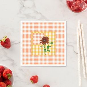 Serviette En Papier Naples de tournesol orange