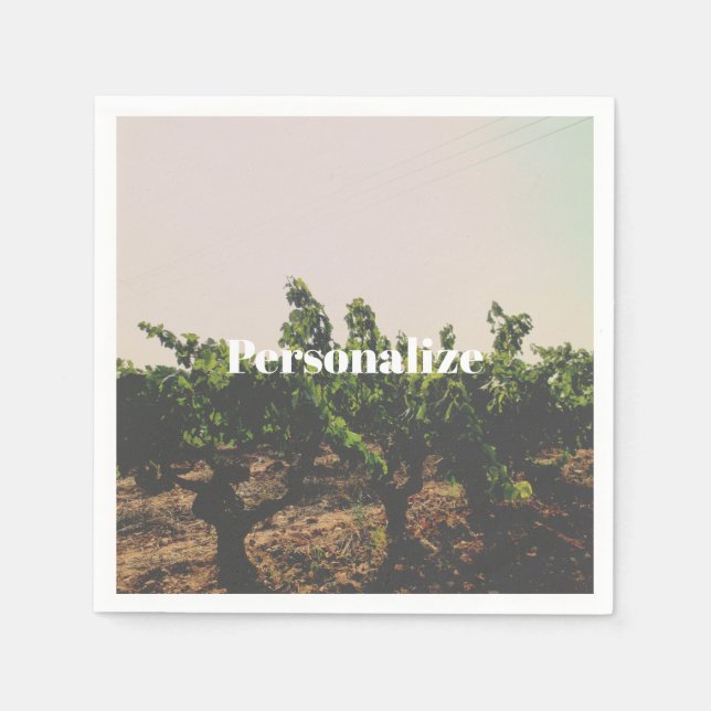 Serviette En Papier Naples de vignoble espagnol (Devant)