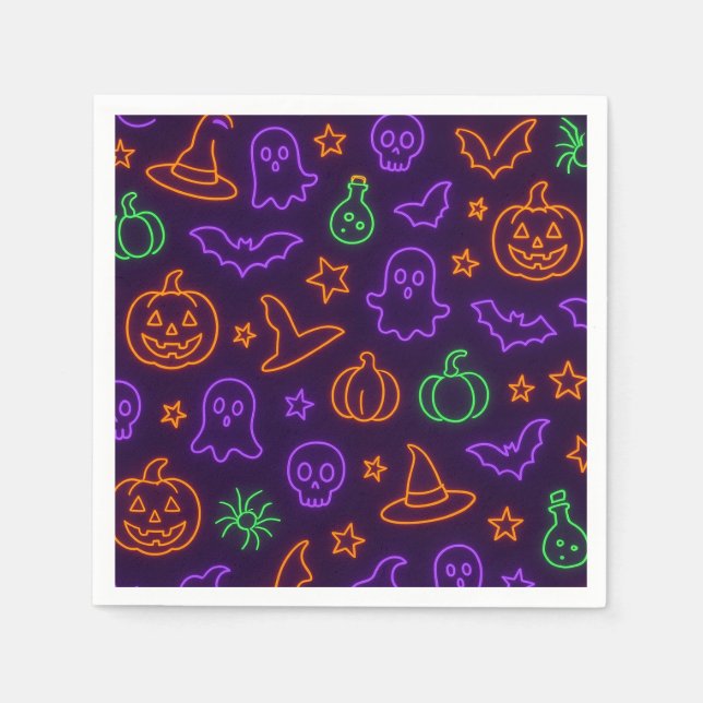 Serviette En Papier Naples d'Halloween (Devant)