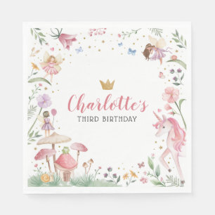 Serviette En Papier Naples du Jardin Fairy Enchanted
