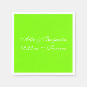 Serviette En Papier Naples en couleur unie Cool de la Chartreuse de Ne
