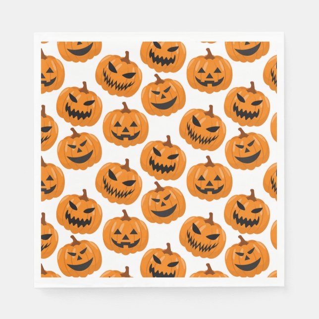 Serviette En Papier Naples en papier d'Halloween (Devant)