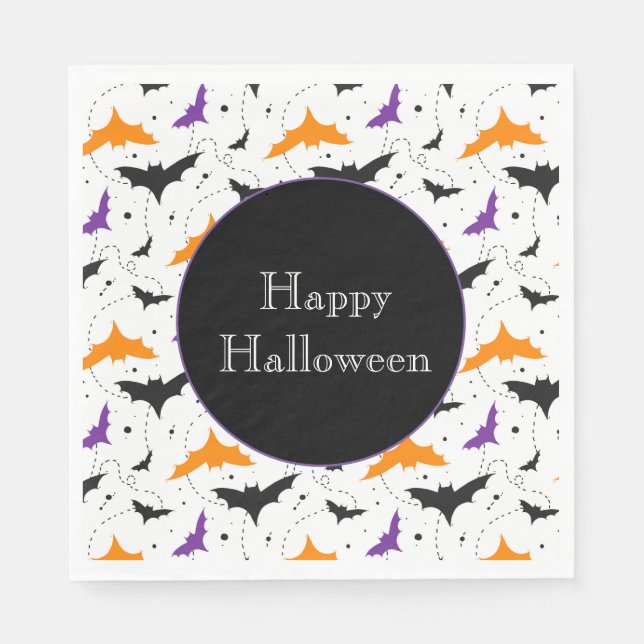 Serviette En Papier Naples en papier d'Halloween (Devant)
