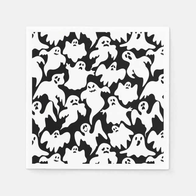 Serviette En Papier Naples en papier d'Halloween (Devant)