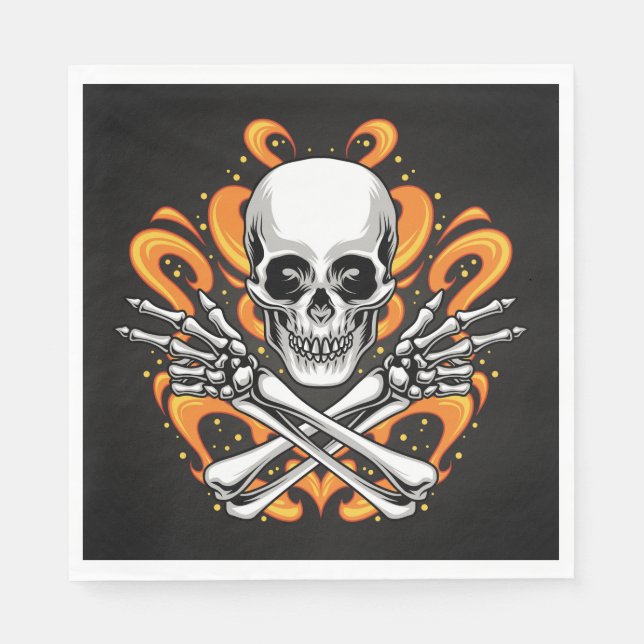 Serviette En Papier Naples en papier d'Halloween (Devant)