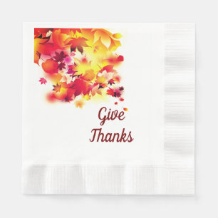 Serviette En Papier Naples Feuilles d'automne