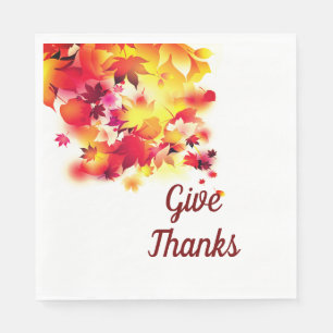 Serviette En Papier Naples Feuilles d'automne