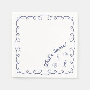 Serviette En Papier Naples Fiançailles italiennes "That's Amore"