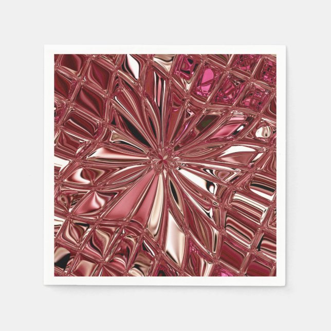 Serviette En Papier Naples florales de Bourgogne (Devant)