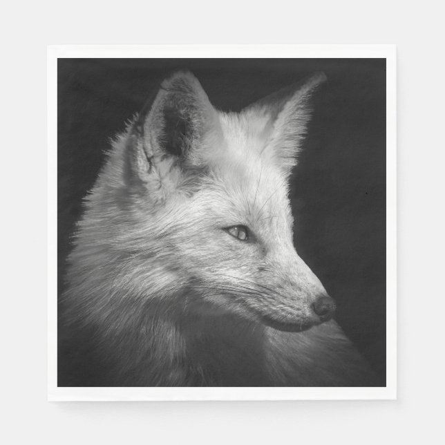 Serviette En Papier Naples Fox Portrait (Devant)