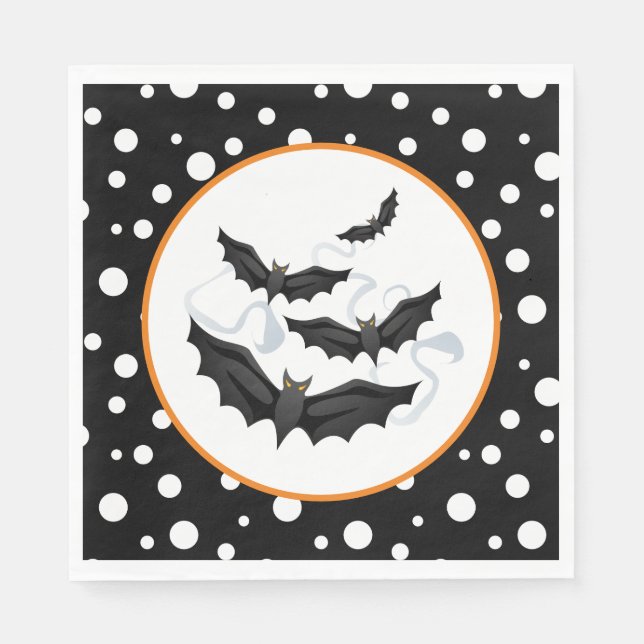 Serviette En Papier Naples Halloween Bats Papier (Devant)