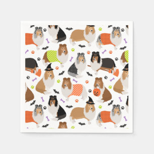 Serviette En Papier Naples Halloween Rough Collie