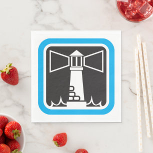 Serviette En Papier Naples Icon Lighthouse