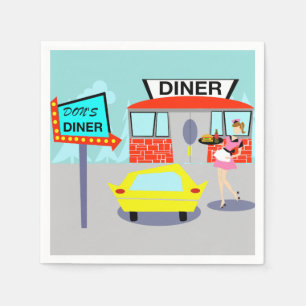 Serviette En Papier Naples jetables au dîner des années 1950