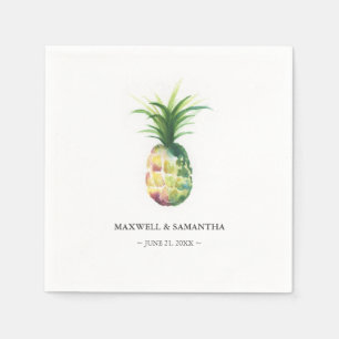 Serviette En Papier Naples Mariages personnalisées Aiguille tropicale