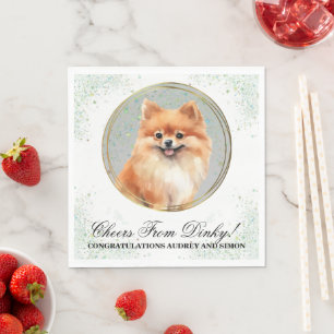Serviette En Papier Naples Mariages Poméraniennes Avec Chiens Photo